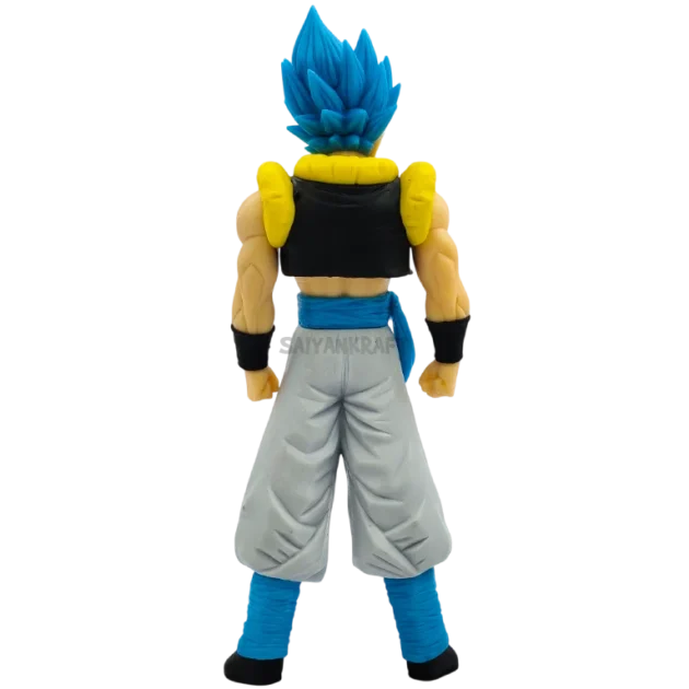 18CM Gogeta Super Saiyan Blue action figure from Dragon Ball Super in fusion outfit collectible statue