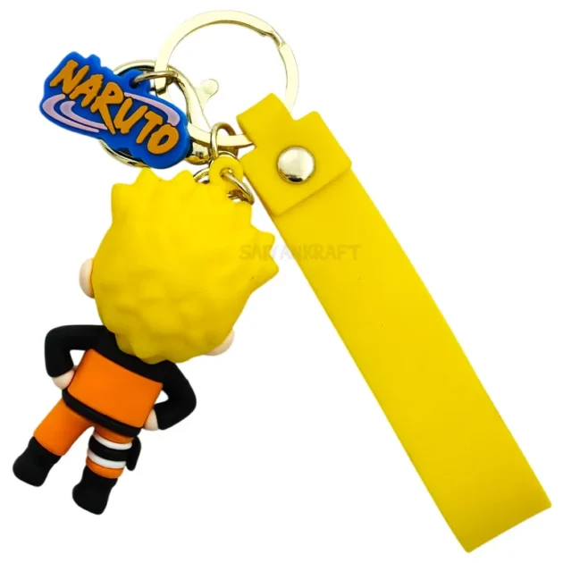 PVC Naruto keychain for anime fans – durable, lightweight collectible with chibi Naruto design, perfect as a bag charm, gift, or accessory.