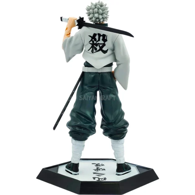 Sanemi Shinazugawa 30CM Demon Slayer figure with katana and kanji base collectible