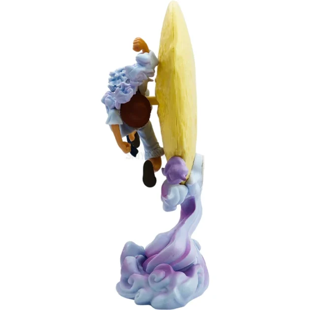 Luffy Gear 5 moon lamp anime figure with glowing LED full moon and cloud base – 28CM One Piece collectible