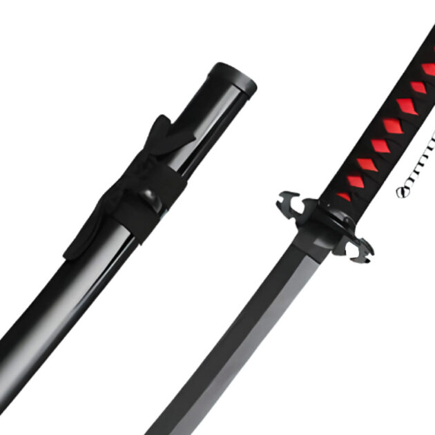 Ichigo Kurosaki 104CM wooden katana with sheath and stand – Bleach anime replica sword