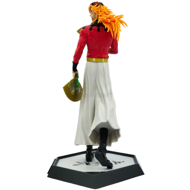 30CM Doma action figure Demon Slayer collectible with fans and traditional outfit on display base