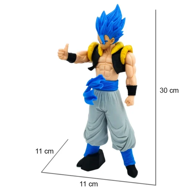 Dragon Ball Gogeta Super Saiyan Blue 30CM anime figure with fusion pose and blue hair